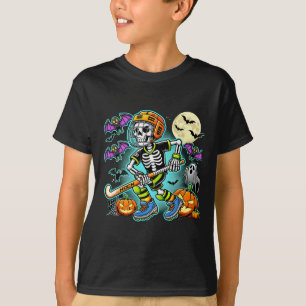 Halloween-Skelett-Feldhockey  T-Shirt