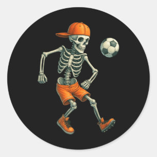 Halloween-Skelett-Fußball-Byll Gruselige Saison Sp Runder Aufkleber