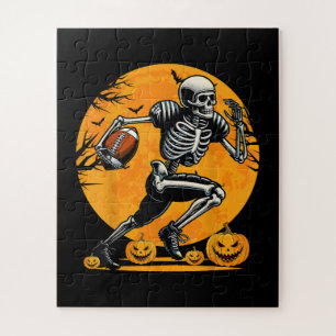 Halloween-Skelett-Fußballspieler läuft Puzzle