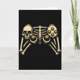 Halloween-Skelett-Gamer-Gaming-Controller-Kostüm Karte