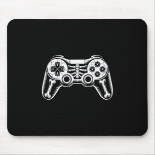 Halloween-Skelett-Gamer Lustiges Video-Gaming-Geek Mousepad