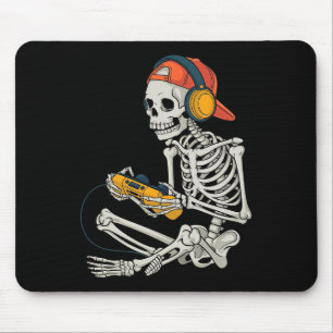 Halloween Skelett Gamer Videospiel 2 Mousepad