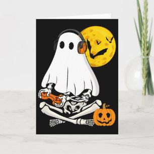 Halloween-Skelett-Geist-Gamer-gruselige-Kürbis-Jun Karte