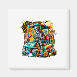 Halloween-Skelett-Golfwagen  Magnet