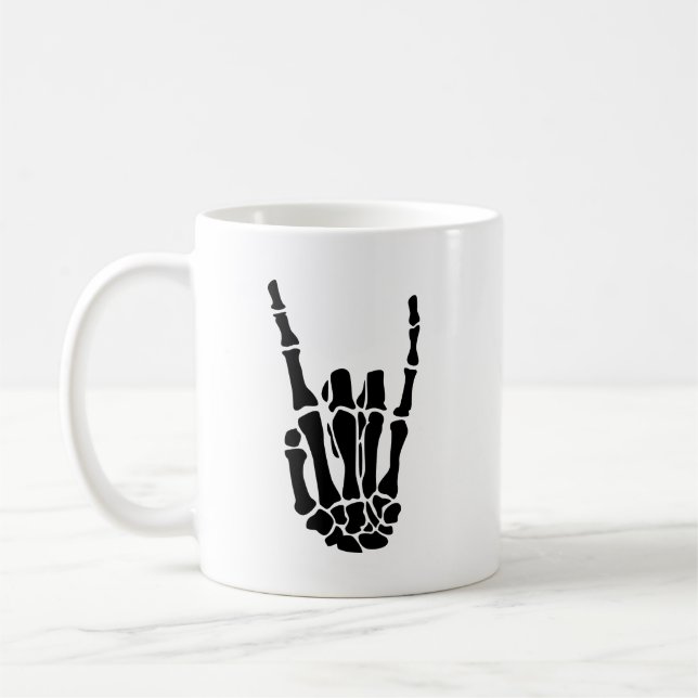 Halloween-Skelett-Hand 11oz-Tasse Kaffeetasse (Links)