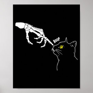 Halloween Skelett Hand Katze Boop Lustiges Kostüm Poster