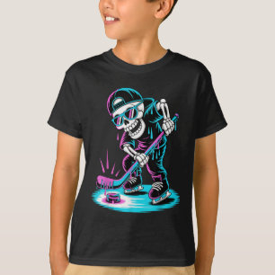 Halloween-Skelett-Hockey-Tropf Jungen-Jugend-Tropf T-Shirt