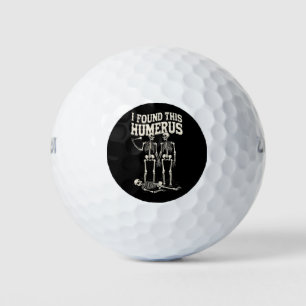 Halloween-Skelett Ich fand Humerus lustiges Kostüm Golfball