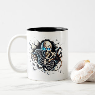 Halloween-Skelett-Kaffeetasse Zweifarbige Tasse