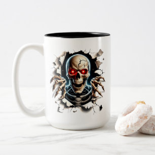 Halloween-Skelett-Kaffeetasse Zweifarbige Tasse