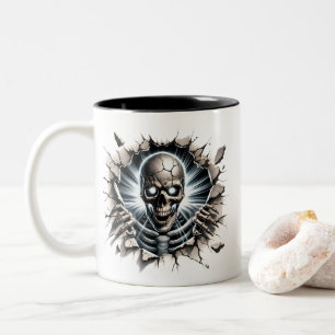 Halloween-Skelett-Kaffeetasse Zweifarbige Tasse