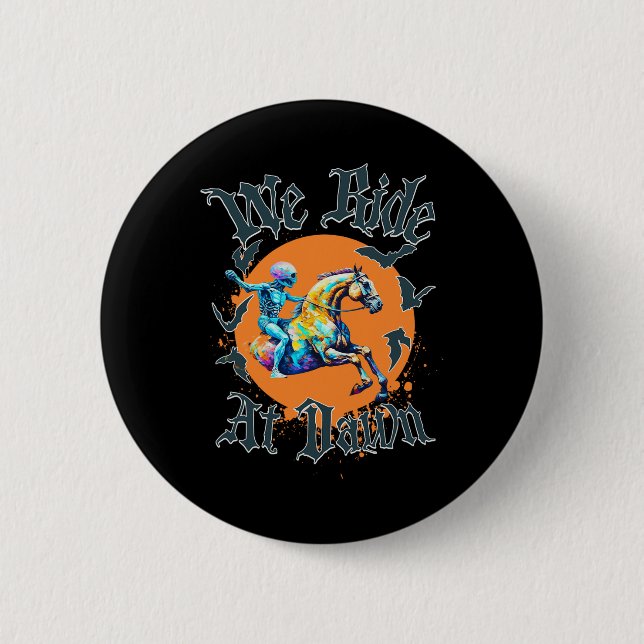 Halloween-Skelett-Kostüm  Button (Vorderseite)