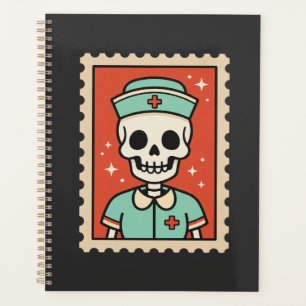 Halloween-Skelett-Krankenschwester-Stempel-Design_ Planer