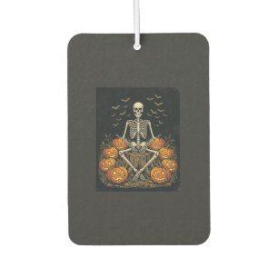 Halloween-Skelett-Kürbis Vintage Retro Design_1 Autolufterfrischer