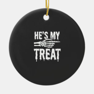 Halloween-Skelett-Leckerei-Tropf-Typografie-Design Keramik Ornament
