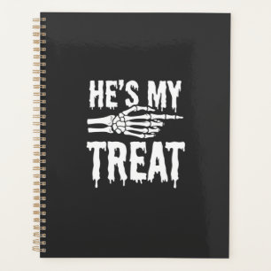 Halloween-Skelett-Leckerei-Typografie-Design Planer