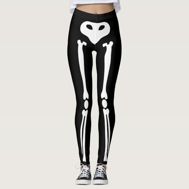 Halloween-Skelett-Leggings Leggings (Vorderseite)