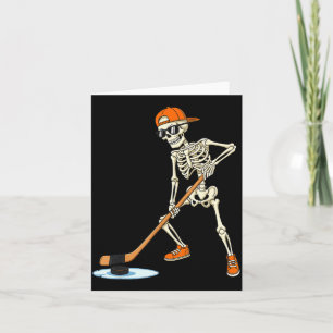 Halloween-Skelett Lustiger Hockey Für Jungen Teena Karte