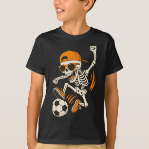 Halloween-Skelett Lustiges Fußball-Shirt für Junge T-Shirt