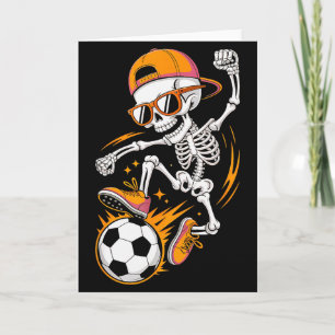 Halloween-Skelett Lustiges Fußball-Shirt für Teena Karte