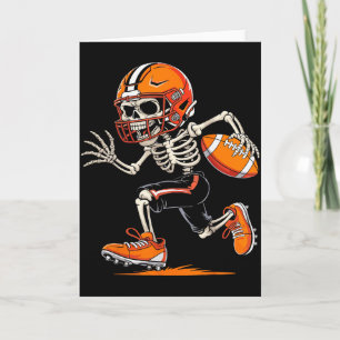 Halloween-Skelett Lustiges Fußball-Shirt für Teena Karte