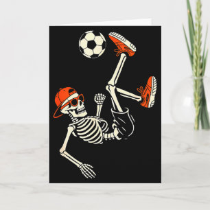 Halloween-Skelett Lustiges Fußball-Shirt für Teena Karte