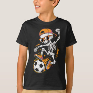 Halloween-Skelett Lustiges Fußball-Shirt für Teena T-Shirt