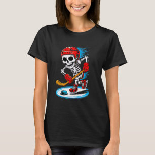 Halloween-Skelett Lustiges Hockey-Shirt für Teenag T-Shirt