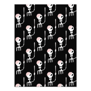 Halloween-Skelett mit einem Schwert Fotodruck