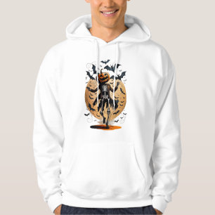 Halloween-Skelett mit Kürbis Hoodie