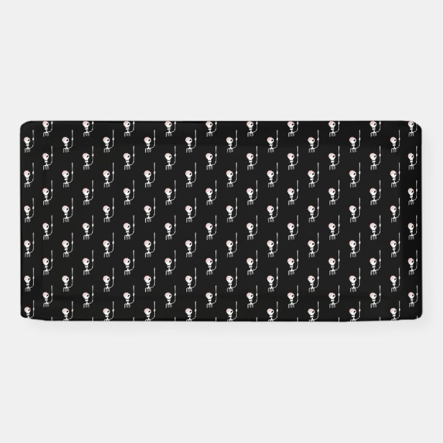 Halloween-Skelett mit Schwert Banner (Horizontal)