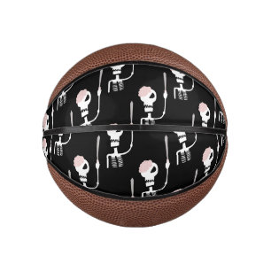 Halloween-Skelett mit Schwert Mini Basketball