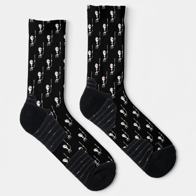 Halloween-Skelett mit Schwert Socken (Rechts)