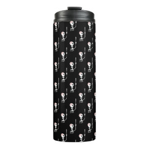 Halloween-Skelett mit Schwert Thermosbecher
