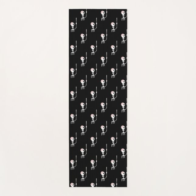Halloween-Skelett mit Schwert Yogamatte (Vorderseite)