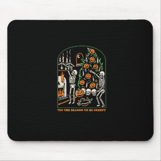 Halloween-Skelett-Party Die Zeit Ist Da, Um Grusel Mousepad