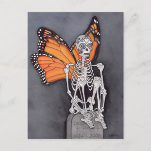 Halloween-Skelett Postkarte