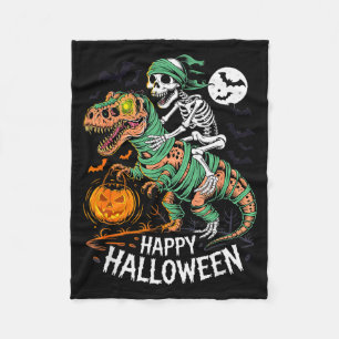Halloween-Skelett reitet Mumie T-Rex-Dinosaurier s Fleecedecke