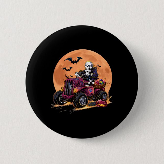 Halloween Skelett Reitmonster Truck Kleinkind Bo Button (Vorderseite)
