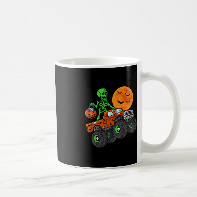 Halloween Skelett Reitmonster Truck Kleinkind Bo Kaffeetasse (Rechts)