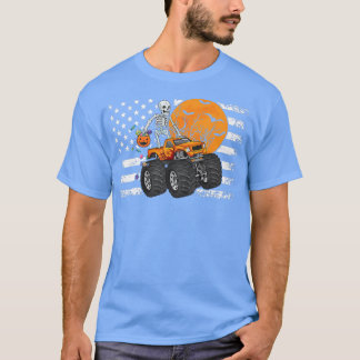 Halloween Skelett Reitmonster Truck Kleinkind Bo T-Shirt