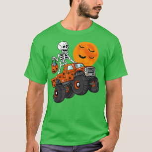Halloween Skelett Reitmonster Truck Kleinkind Bo T-Shirt