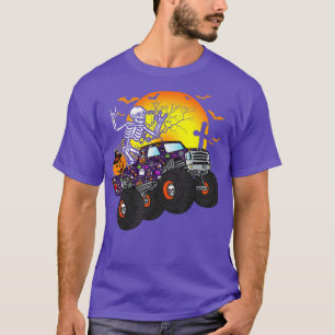 Halloween Skelett Reitmonster Truck Kleinkind Bo T-Shirt
