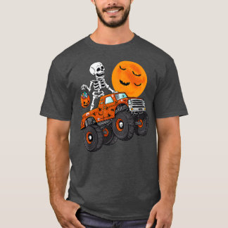 Halloween Skelett Reitmonster Truck Kleinkind Bo T-Shirt