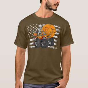Halloween Skelett Reitmonster Truck Kleinkind Bo T-Shirt
