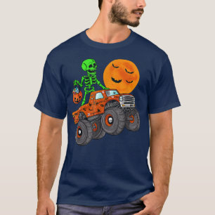 Halloween Skelett Reitmonster Truck Kleinkind Bo T-Shirt