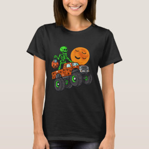 Halloween Skelett Reitmonster Truck Kleinkind Bo T-Shirt