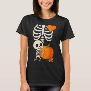 Halloween-Skelett Schwangerschaftsankündigung Soky T-Shirt