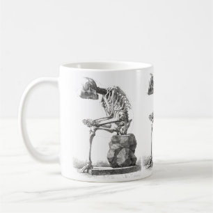 Halloween Skelett Sitting Anatomie Kaffeetasse
