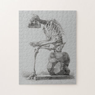 Halloween Skelett Sitting Anatomie Puzzle